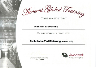 Avocent Global Training Hannes Sieverling