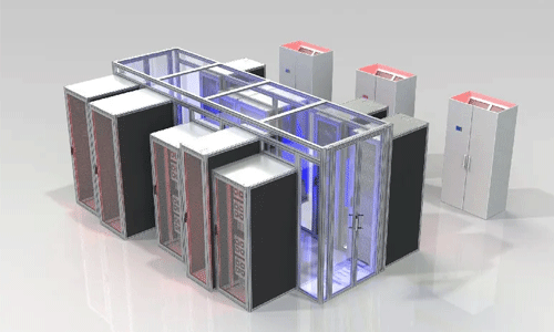 Schematische Darstellung einer Einhausungslösung