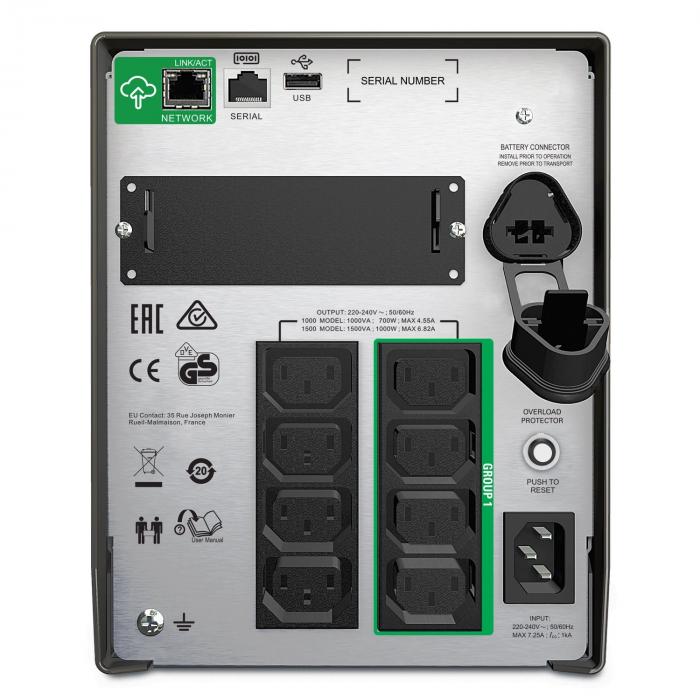 APC USV SMT1000IC Back